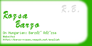 rozsa barzo business card